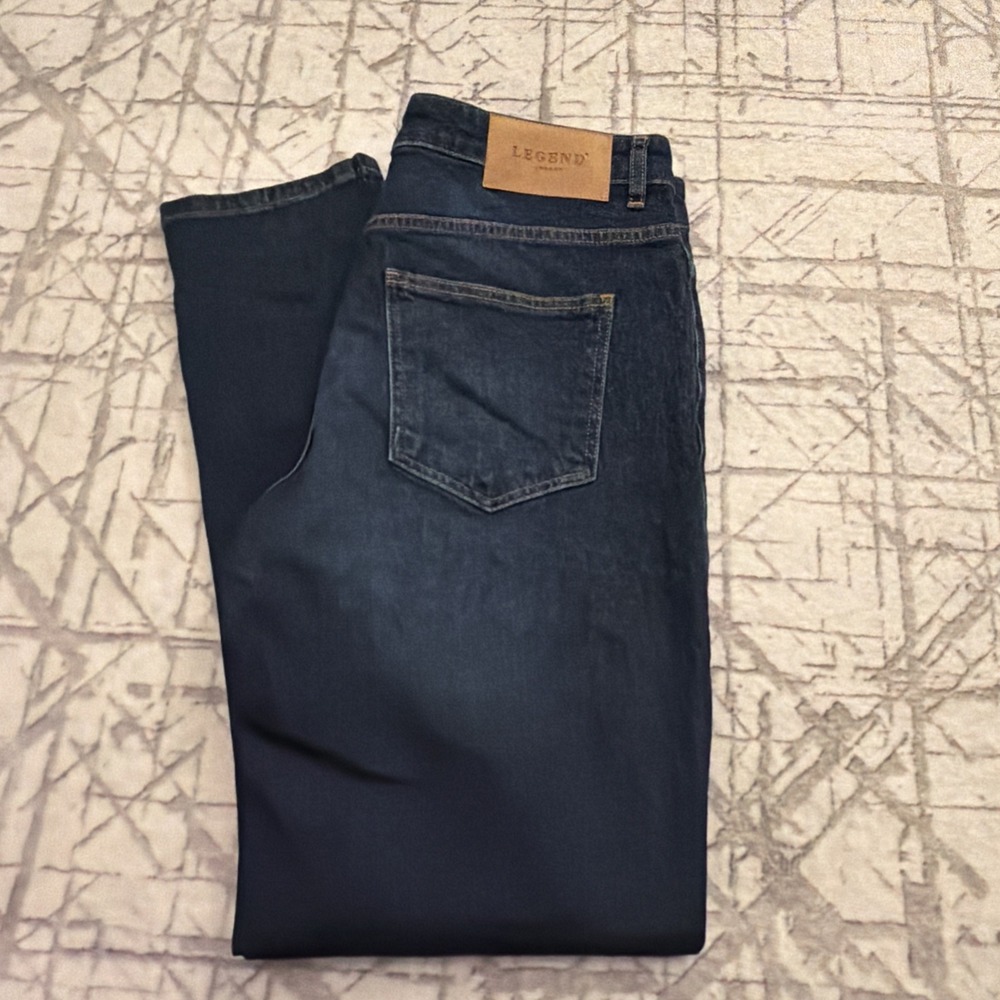 Men's Legend London Regular Fit Jeans NEW with Tags Size 34 X 32 Dark Blue
